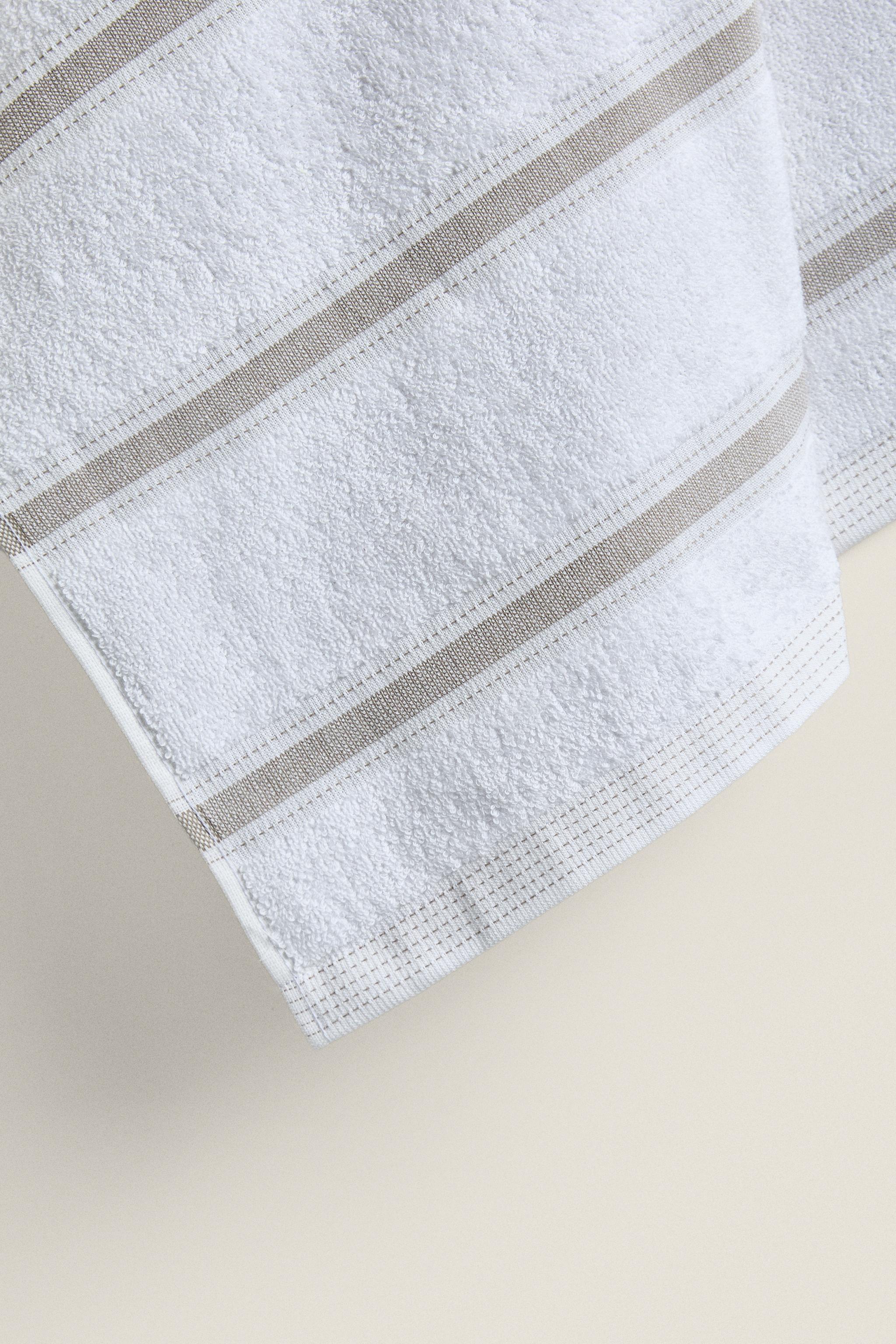 STRIPED COTTON TERRYCLOTH KITCHEN TOWEL